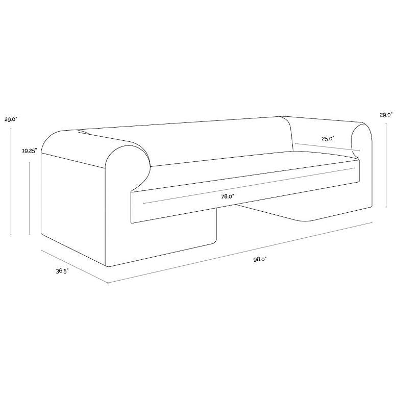 Image 6 Sunpan Ionic Sofa Meg Gold more views