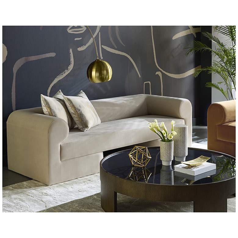 Image 4 Sunpan Ionic Sofa Meg Taupe more views