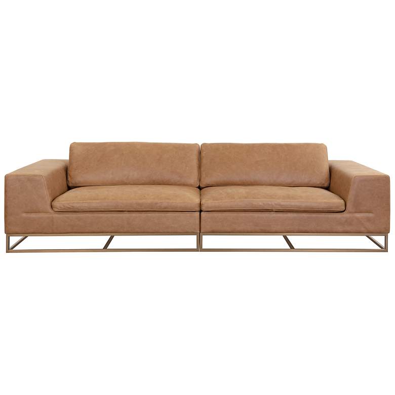 Image 2 Sunpan Ira Sofa Camel Leather more views