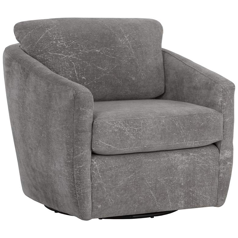 Image 2 Sunpan Irina Swivel Lounge Chair Nepal Pebble