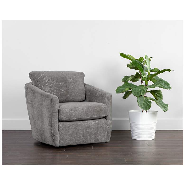 Image 1 Sunpan Irina Swivel Lounge Chair Nepal Pebble