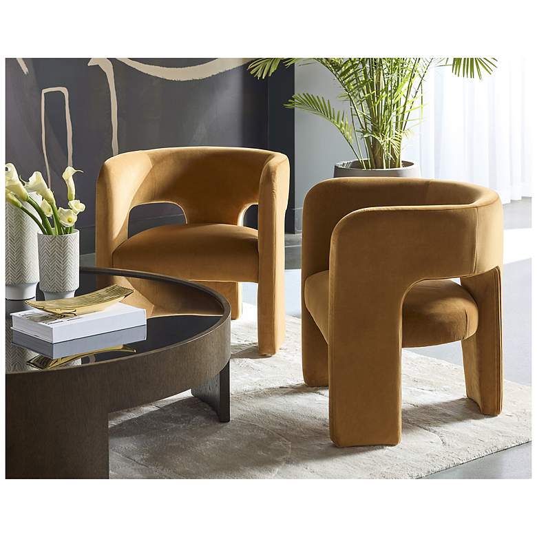 Image 5 Sunpan Isidore Lounge Chair Meg Gold more views