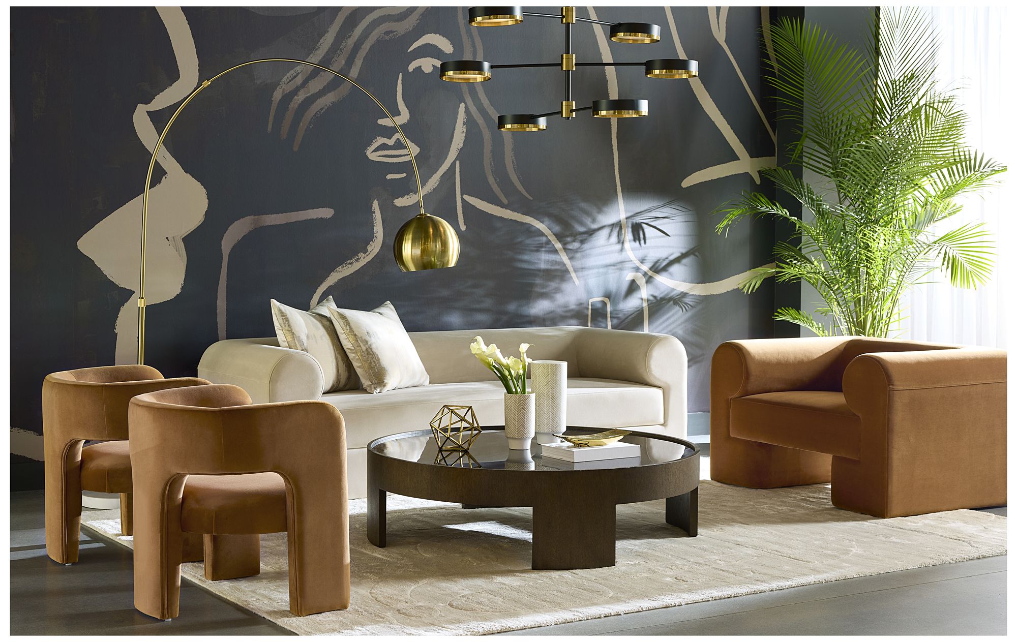 Sunpan Isidore Lounge Chair Meg Gold