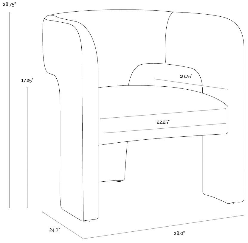 Sunpan Isidore Lounge Chair Meg Gold