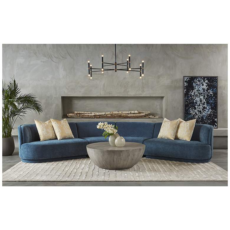 Image 6 Sunpan Jaclyn Modular Left Armchair Danny Dusty Blue more views