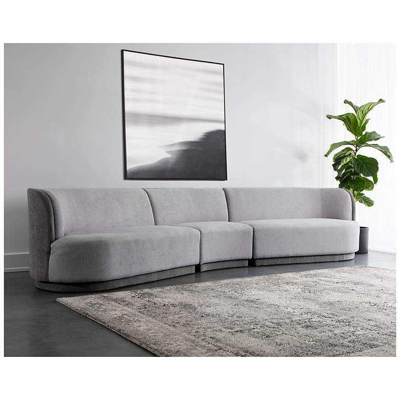 Image 7 Sunpan Jaclyn Modular Right Armchair Egypt Light Gray and Danny Medium Gray more views