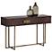 Sunpan Jade Console Table Antique Brass Dark Mango