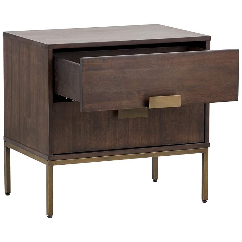 Image 3 Sunpan Jade Nightstand Antique Brass Dark Mango more views