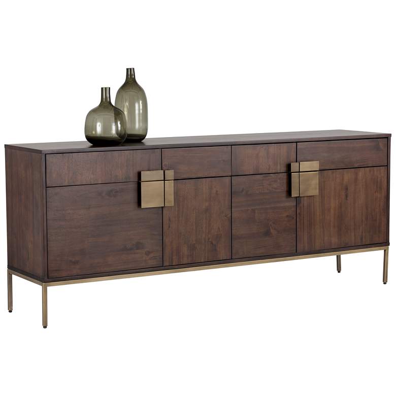 Image 1 Sunpan Jade Sideboard Antique Brass Dark Mango
