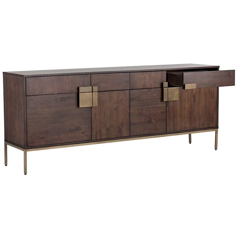 Image 3 Sunpan Jade Sideboard Antique Brass Dark Mango more views
