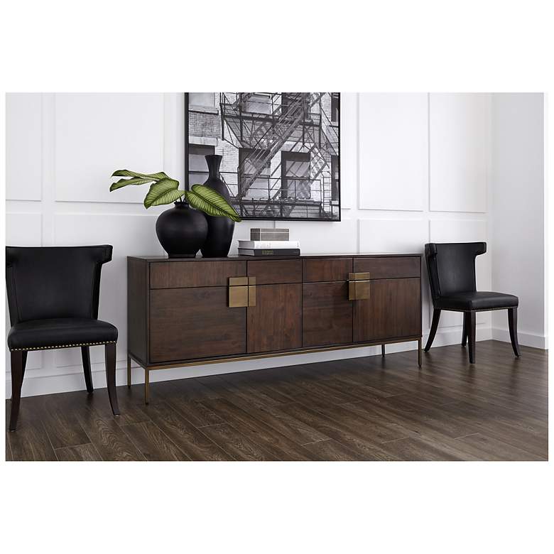 Image 4 Sunpan Jade Sideboard Antique Brass Dark Mango more views