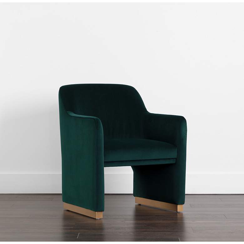 Image 1 Sunpan Jaime Dining Armchair Meg Dark Emerald