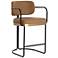 Sunpan Jalen Counter Stool Milliken Cognac