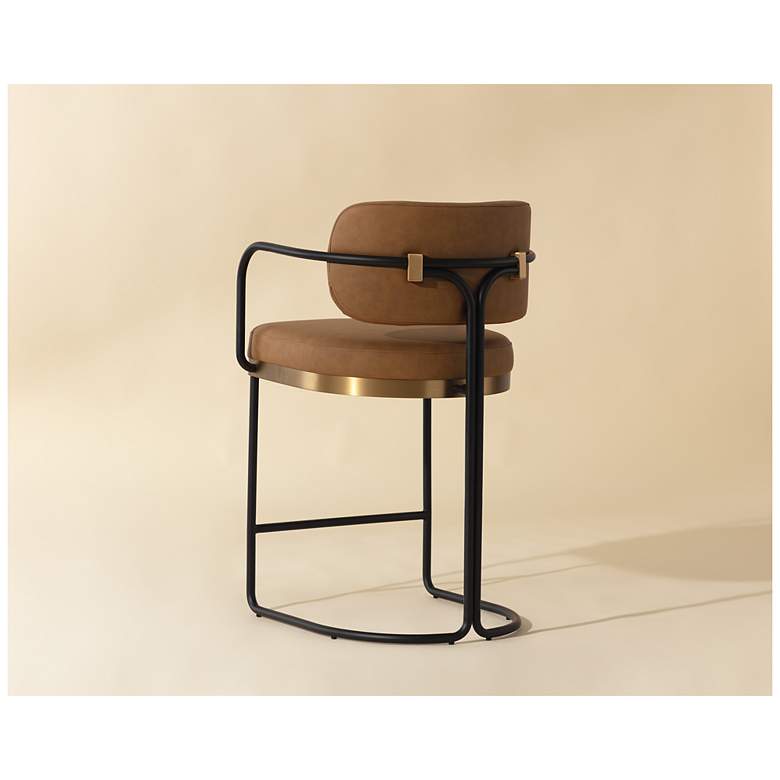 Image 6 Sunpan Jalen Counter Stool Milliken Cognac more views