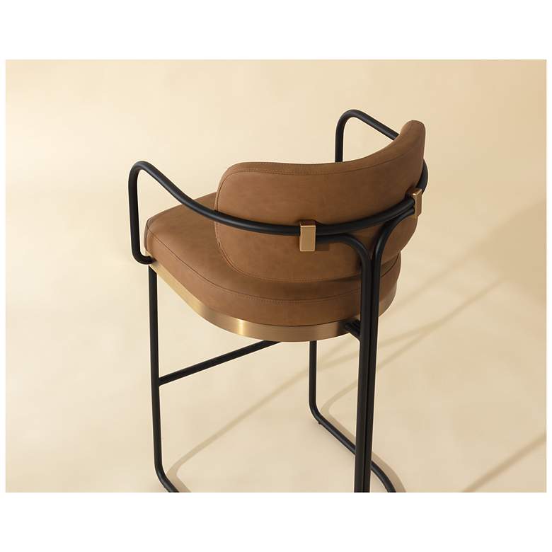 Image 7 Sunpan Jalen Counter Stool Milliken Cognac more views
