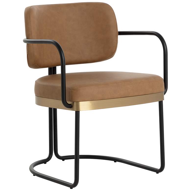 Image 1 Sunpan Jalen Dining Armchair Milliken Cognac