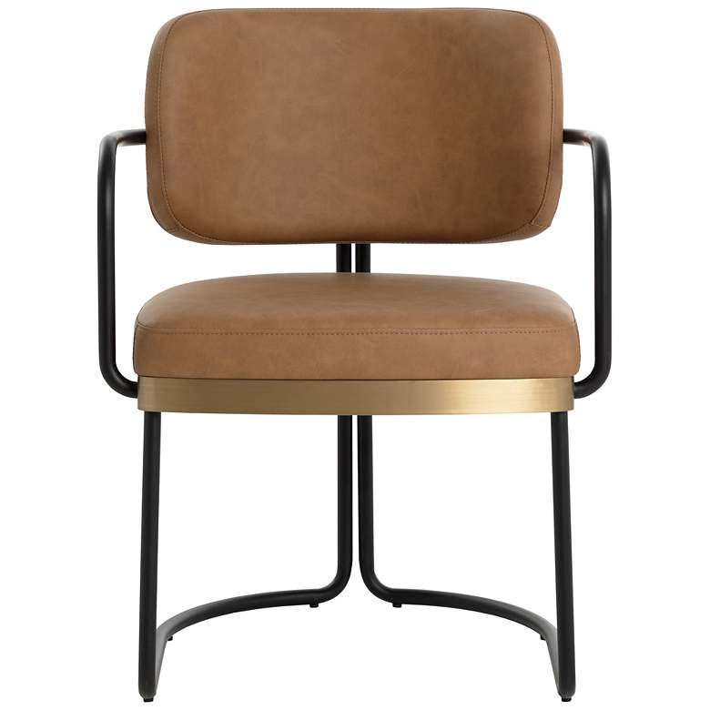 Image 2 Sunpan Jalen Dining Armchair Milliken Cognac more views