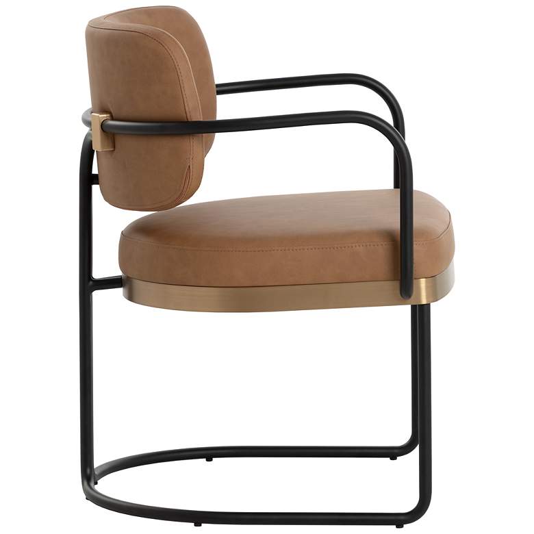 Image 3 Sunpan Jalen Dining Armchair Milliken Cognac more views