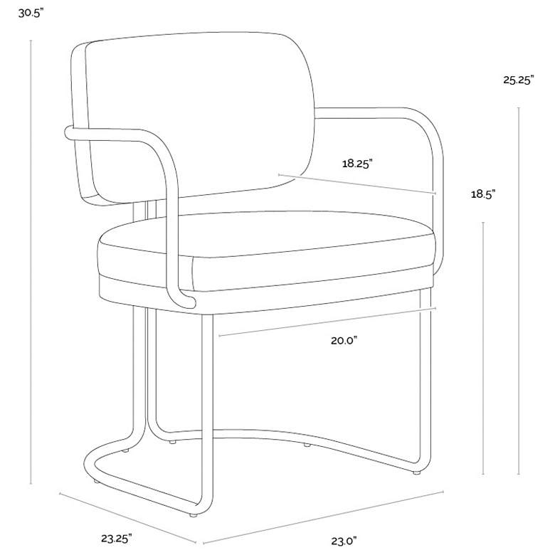 Image 6 Sunpan Jalen Dining Armchair Milliken Cognac more views