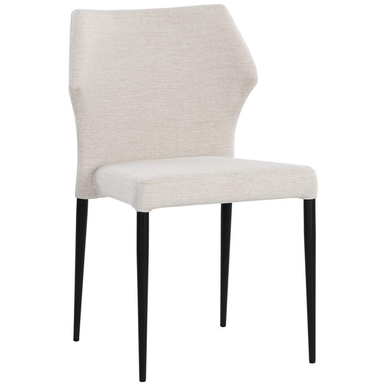 Image 1 Sunpan James 22" Wide City Beige Stackable Dining Chairs Set of 2
