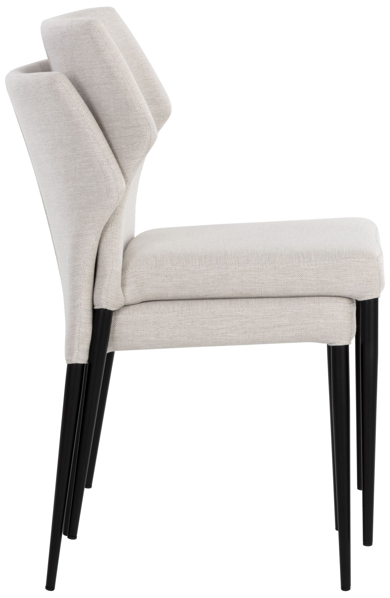 Sunpan James 22" Wide City Beige Stackable Dining Chairs Set of 2