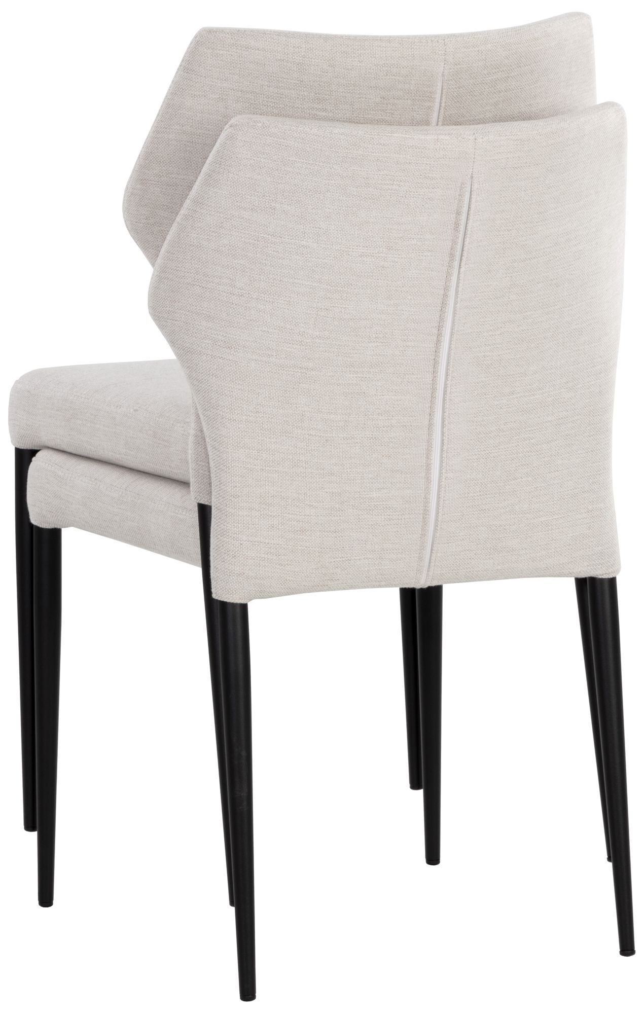 Sunpan James 22" Wide City Beige Stackable Dining Chairs Set of 2