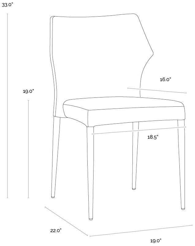 Sunpan James 22" Wide City Beige Stackable Dining Chairs Set of 2