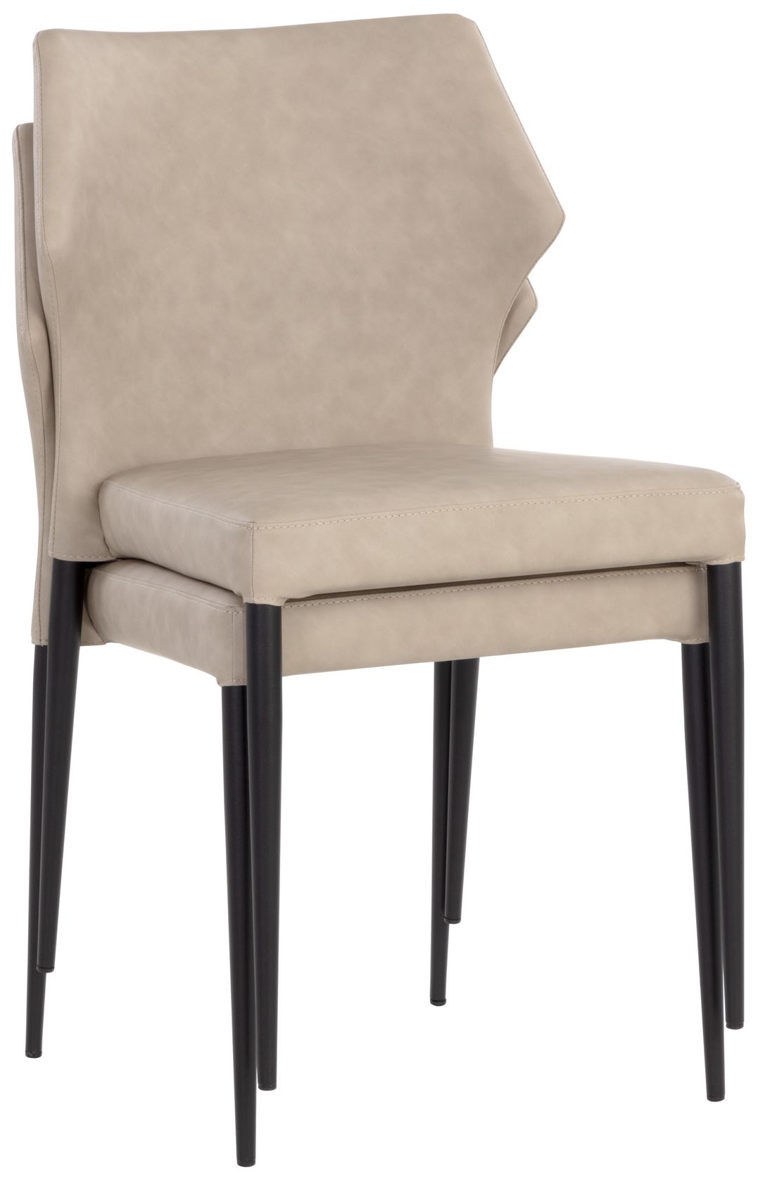 Sunpan James Stackable Dining Chair Bounce Stone Set of 2