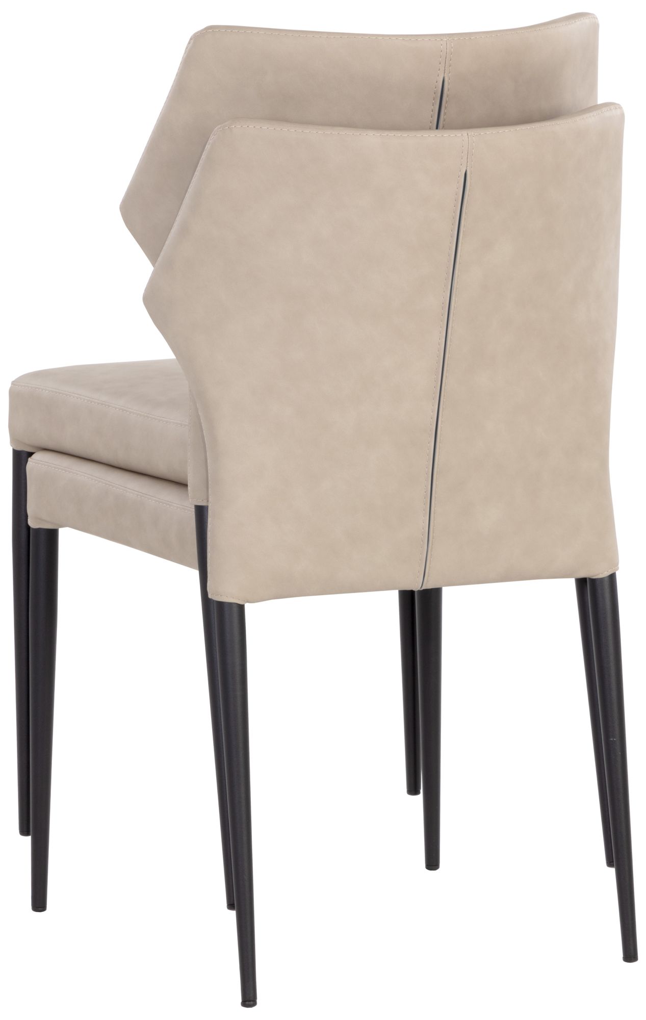 Sunpan James Stackable Dining Chair Bounce Stone Set of 2