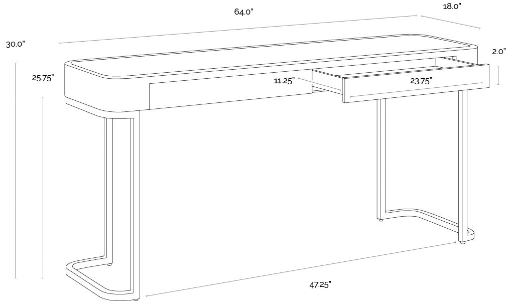 Sunpan Jamille Console Table Cream