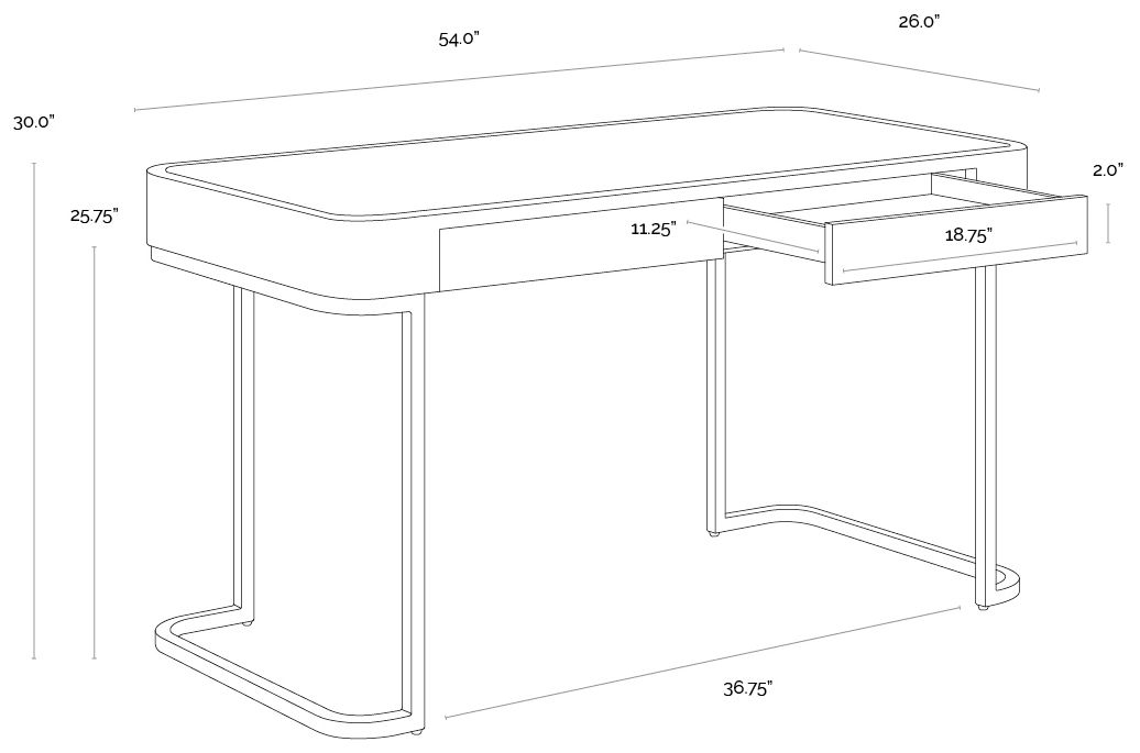 Sunpan Jamille Desk Cream