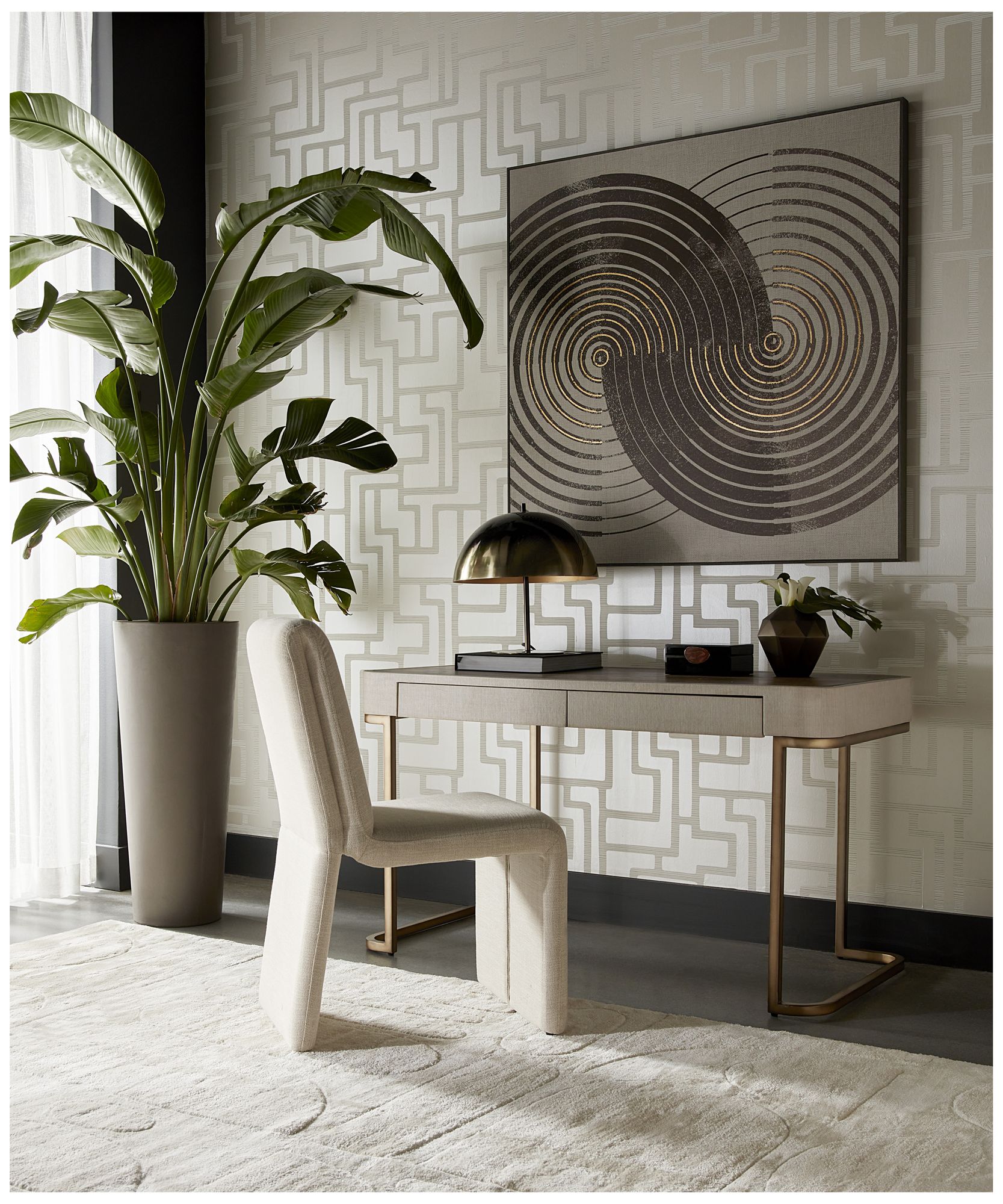 Sunpan Jamille Desk Cream