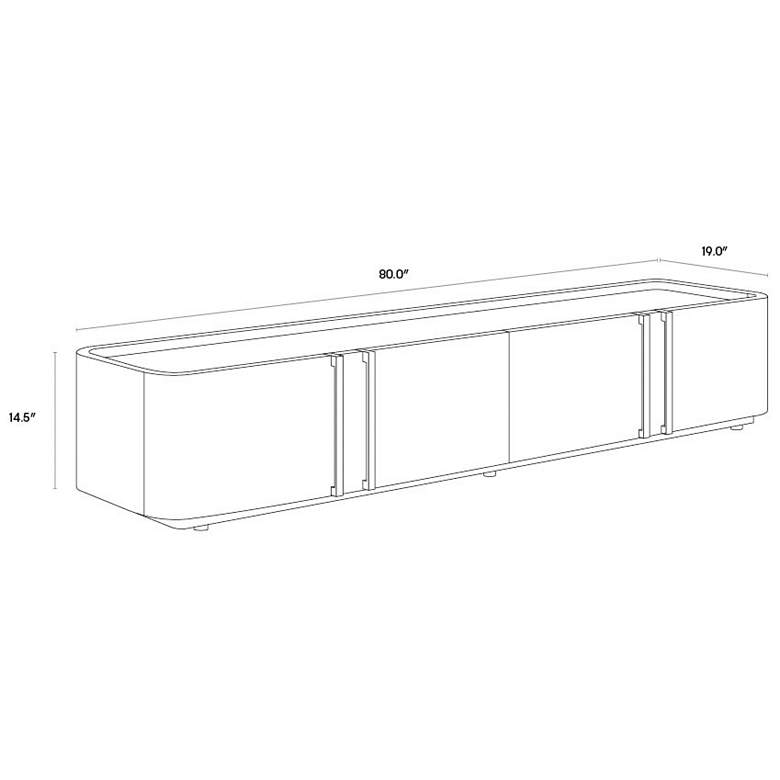 Image 4 Sunpan Jamille Media Console And Cabinet Cream more views