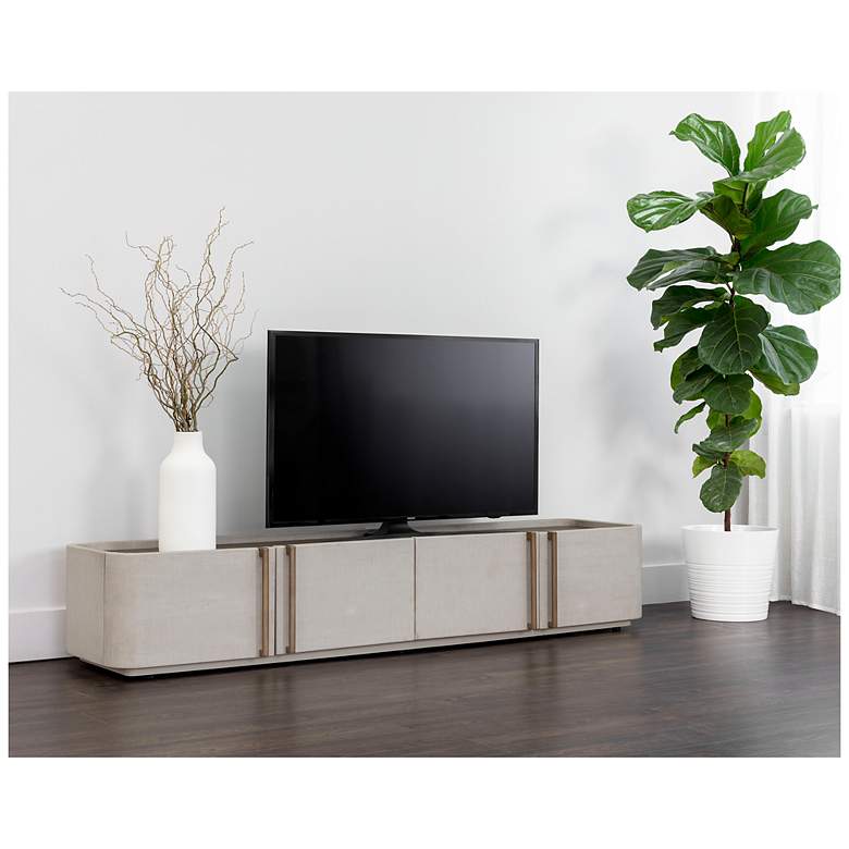 Image 5 Sunpan Jamille Media Console And Cabinet Cream more views