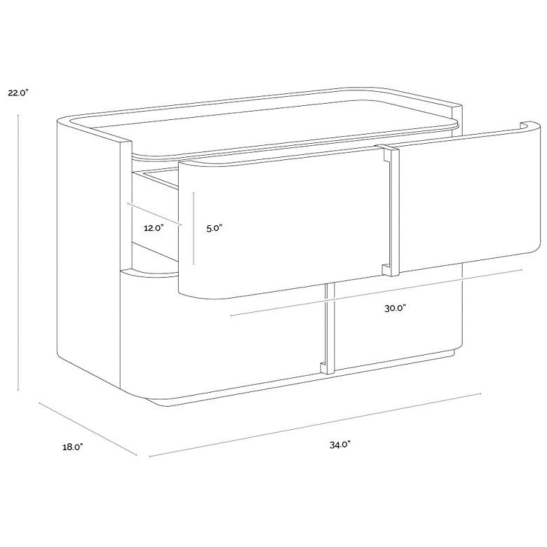 Image 7 Sunpan Jamille Nightstand Large Cognac more views