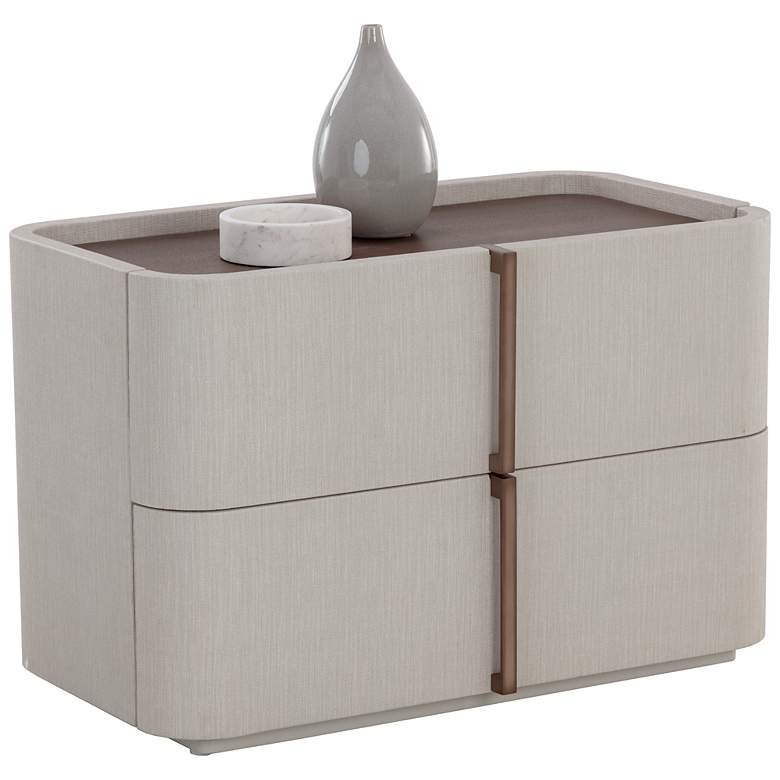Image 2 Sunpan Jamille Nightstand Large Cream more views