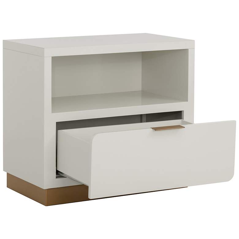 Image 3 Sunpan Jenkins Nightstand High Gloss Cream more views