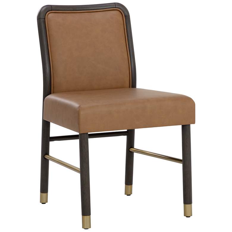 Image 1 Sunpan Jeno Dining Chair Milliken Cognac Set of 2