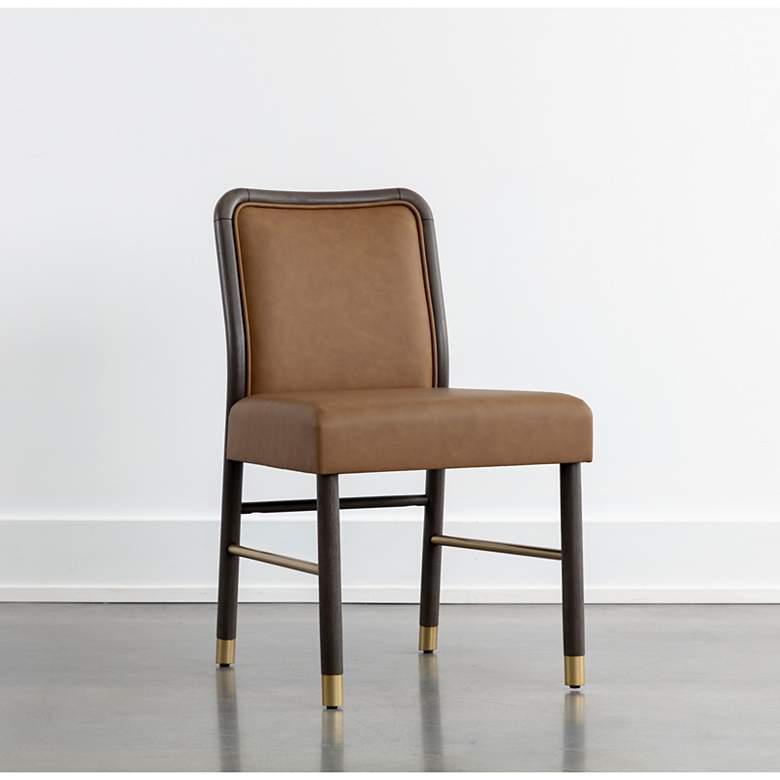 Image 1 Sunpan Jeno Dining Chair Milliken Cognac Set of 2