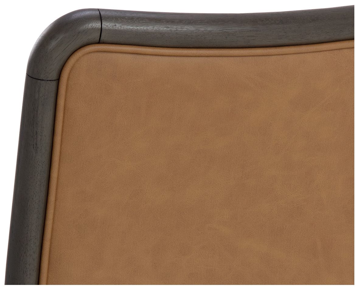 Sunpan Jeno Dining Chair Milliken Cognac Set of 2