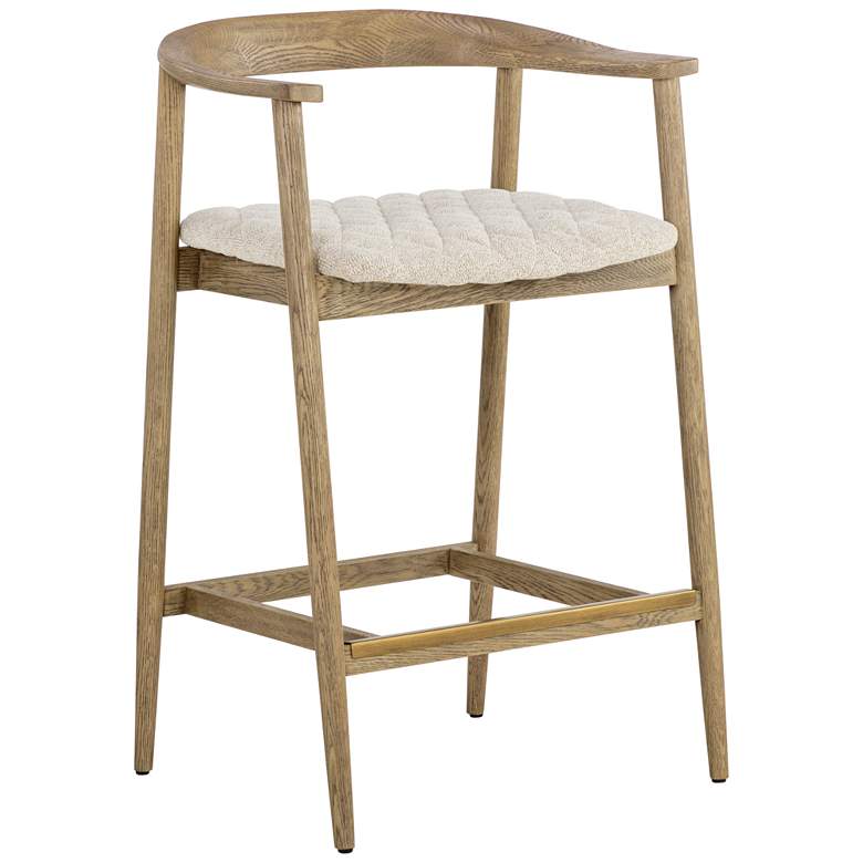 Image 1 Sunpan Jeremy Counter Stool Weathered Oak Dove Cream