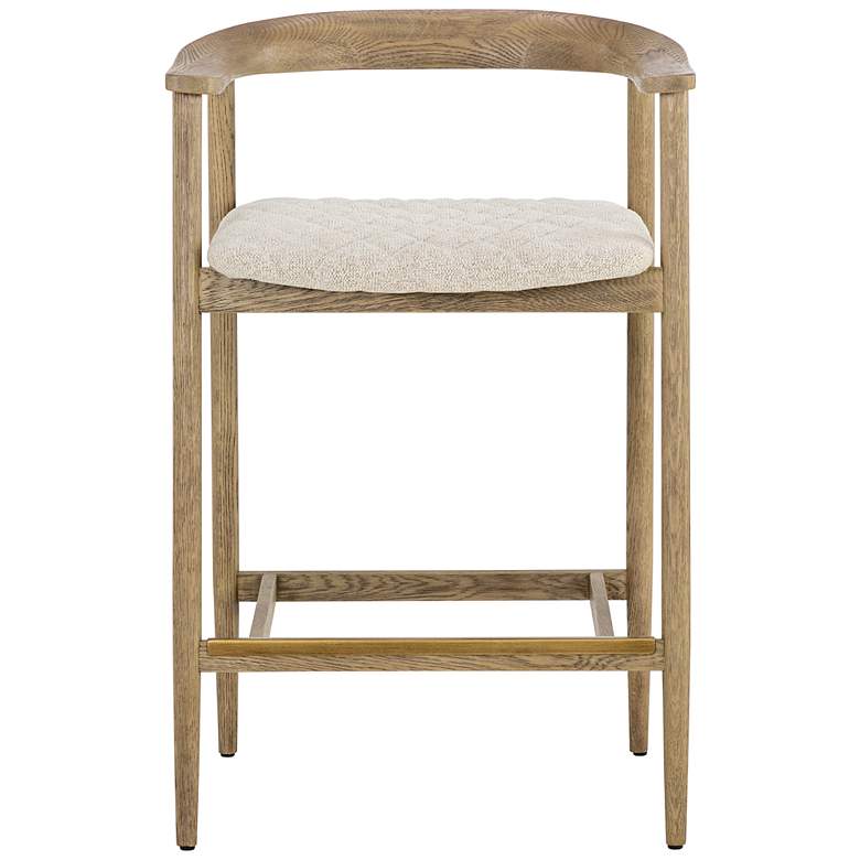 Image 2 Sunpan Jeremy Counter Stool Weathered Oak Dove Cream more views