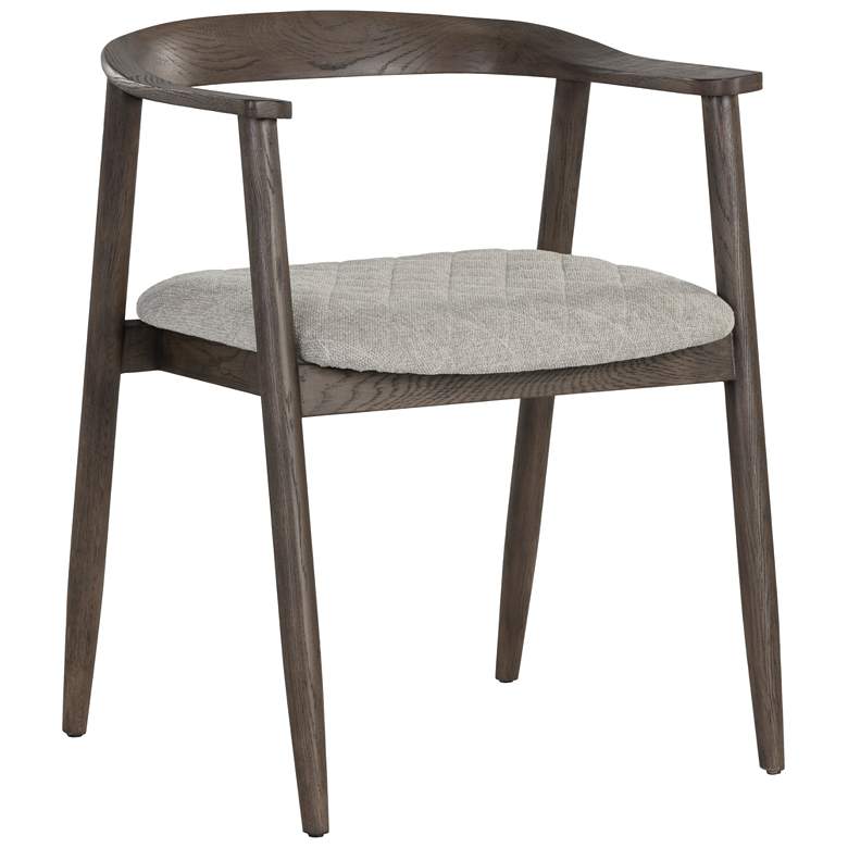 Image 1 Sunpan Jeremy Dining Armchair Dark Brown Belfast Heather Gray