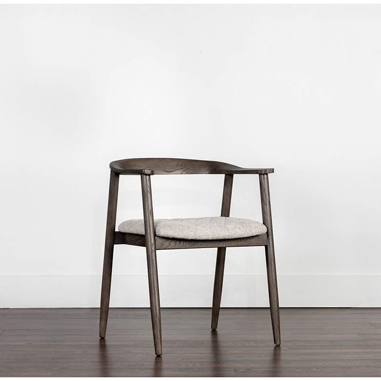 Image 1 Sunpan Jeremy Dining Armchair Dark Brown Belfast Heather Gray