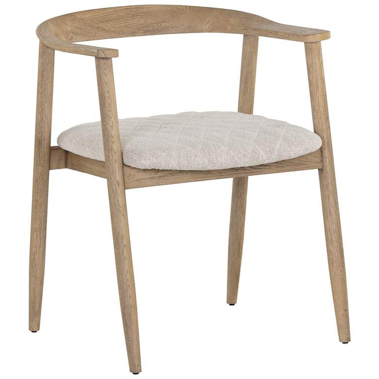 Image 1 Sunpan Jeremy Dining Armchair Weathered Oak Dove Cream
