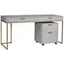 2_Sunpan Jiro Desk Gray Shagreen more views
