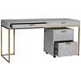 3_Sunpan Jiro Desk Gray Shagreen more views