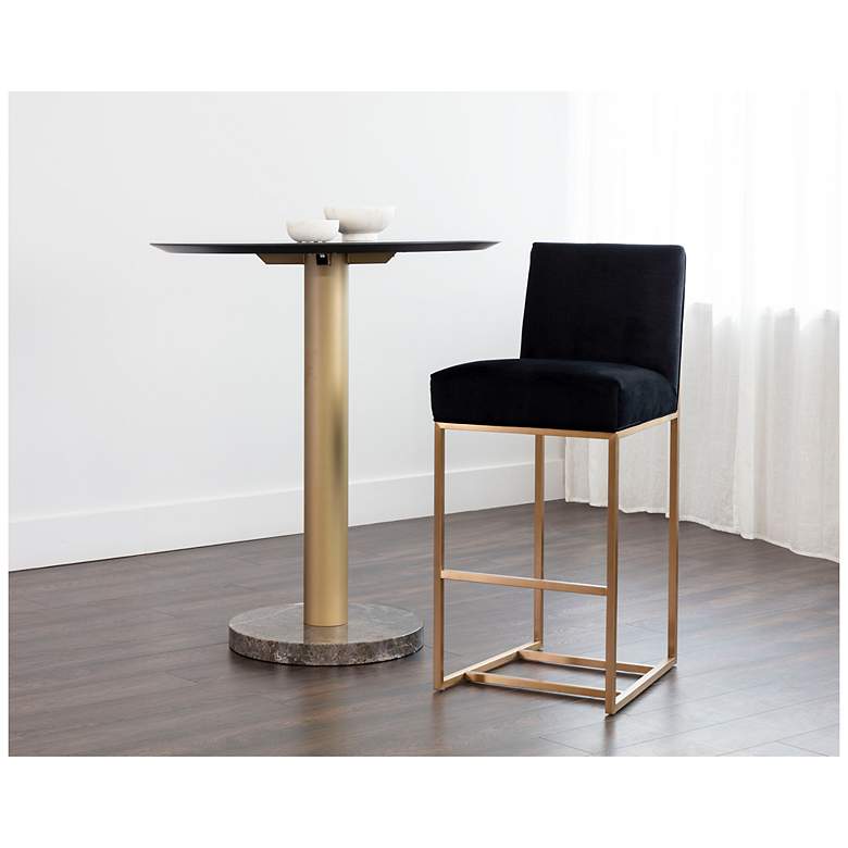 Image 5 Sunpan Joyce Barstool Cube Black more views
