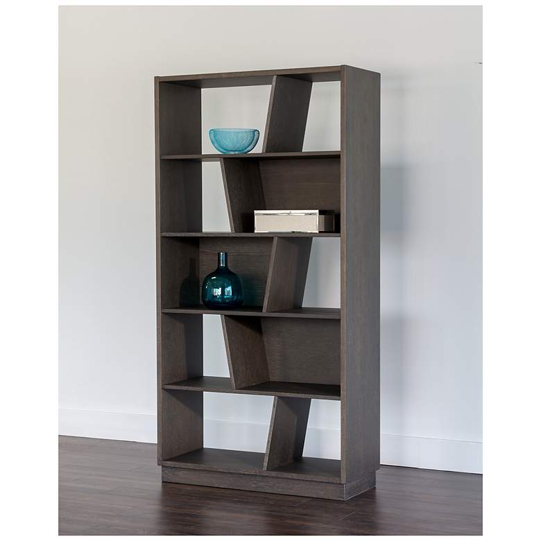 Image 3 Sunpan Jude Bookcase Charcoal Gray more views