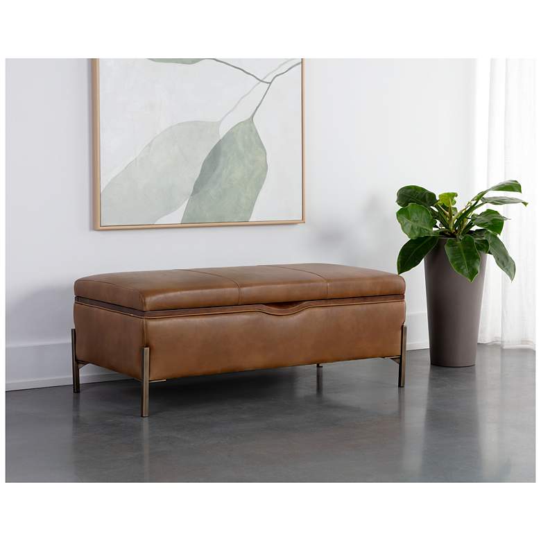 Image 6 Sunpan Kael Storage Bench Tobacco Tan more views